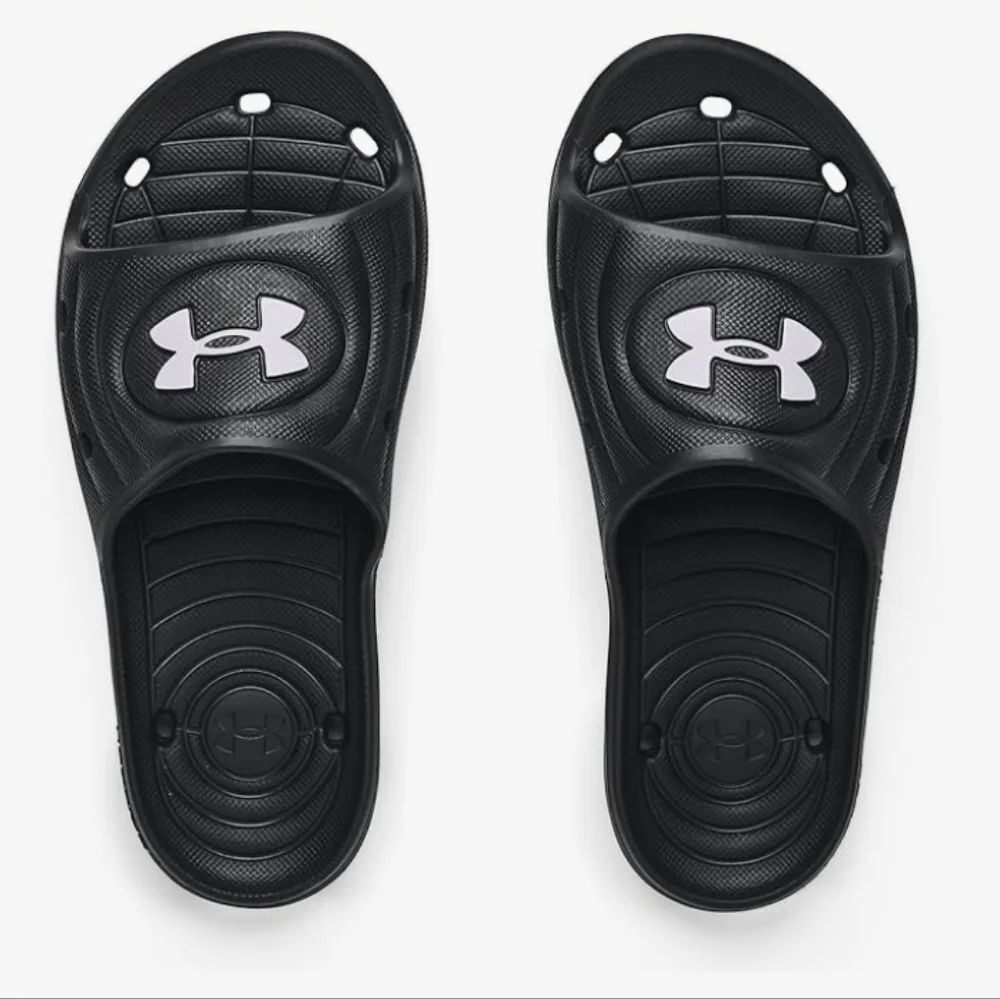BRAND NEW UNDER ARMOUR Boys' LOCKER IV SLIDE SANDALS WITH LOGO